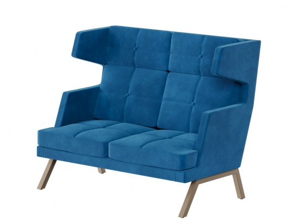 Алдо Диван двухместный высокий с декором из пуговиц ALDB-02 1430*960*1180