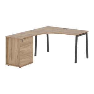 Стол эргономичный с тумбой ELCET 1318(L) 1360х1880х750 EDIS