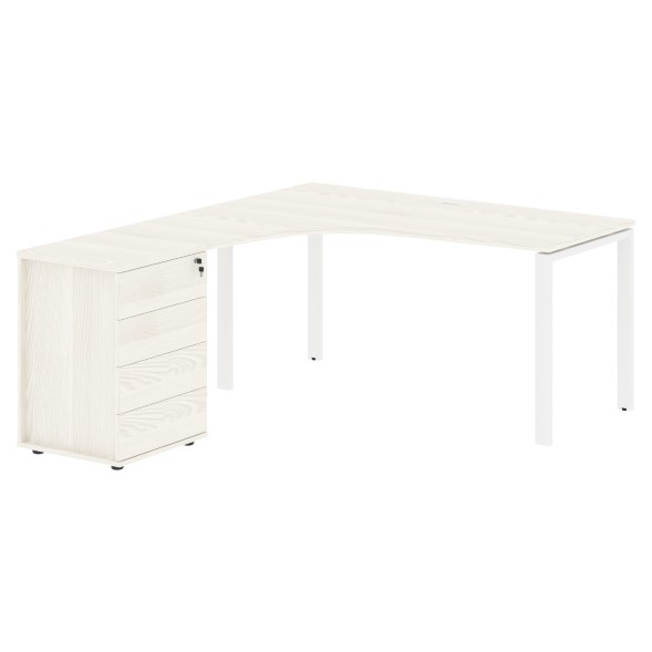 Стол эргономичный с тумбой EUCET 1518(L) 1560х1880х750 EDIS