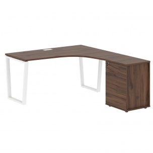 Стол эргономичный с тумбой EVCET 1518(L) 1560х1880х750 EDIS