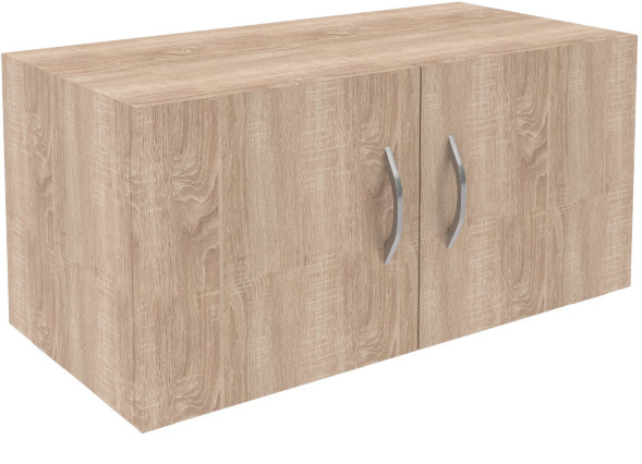 Антресоль широкая с глухими дверьми SA-770.1 Дуб Сонома светлый 770х375х370