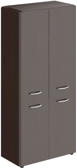 Шкаф средний с глухими малыми дверьми и обвязкой DMC 85.3 Венге Магия 892х470х1185