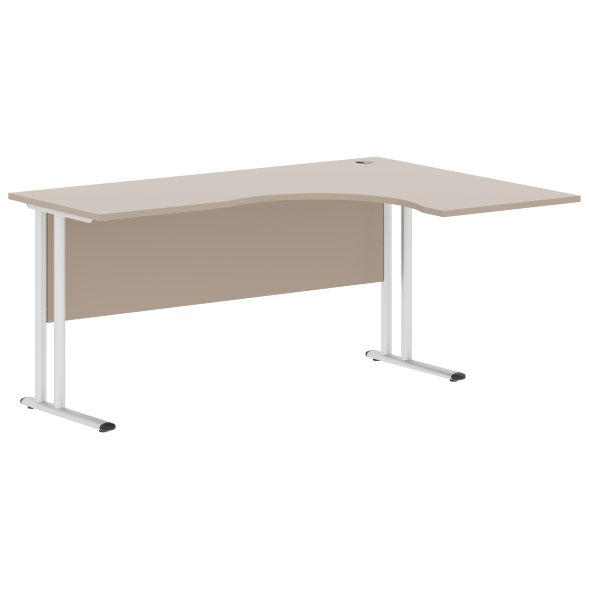 Стол эргономичный СА-4M(R) Клен*/серебро 1600х1200х755 IMAGO-M